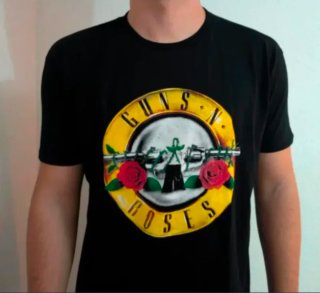 CAMISETA NEGRA - GUNS & ROSES - XL y más...