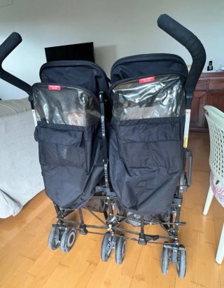 Silla paseo gemelar Maclaren twin Negro