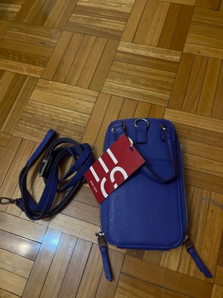 Bolso Portamóvil Esprit Azul Nuevo con Etiqueta