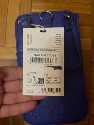 Bolso Portamóvil Esprit Azul Nuevo con Etiqueta