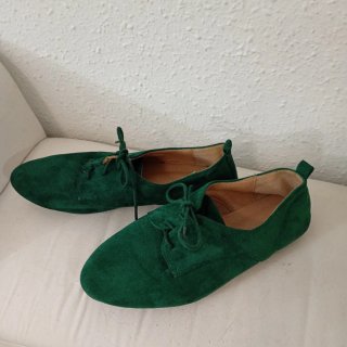 Scarpe con lacci verdi da donna taglia 40