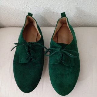 Scarpe con lacci verdi da donna taglia 40