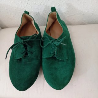 Scarpe con lacci verdi da donna taglia 40