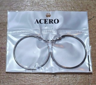 Pendientes Aro Acero Plateado