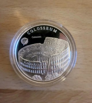 Moneda Mongolia 100 Tugriks 2008 Coliseo Romano