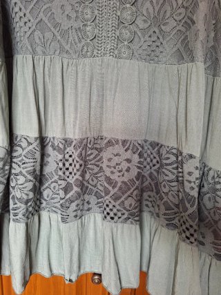 Blusa ibicenca verde tallas grandes