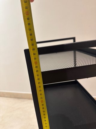 Carrito auxiliar IKEA NISSAFORS negro con ruedas