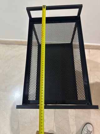 Carrito auxiliar IKEA NISSAFORS negro con ruedas
