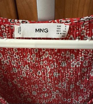 Vestido floral Mango rojo