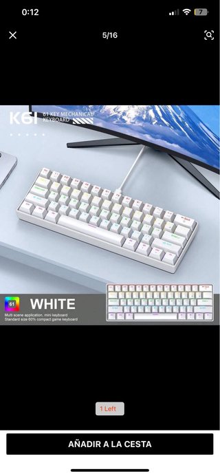 Teclado Mecánico 61 Teclas Wired Mini