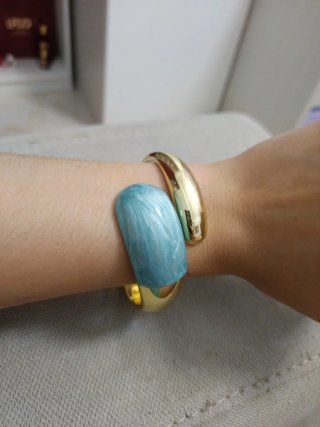 Bracciale donna oro e blu