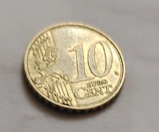 10 Céntimos Bélgica 2012 Error Metálico
