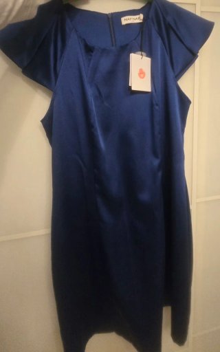 Vestido fiesta Naf Naf azul talla 42