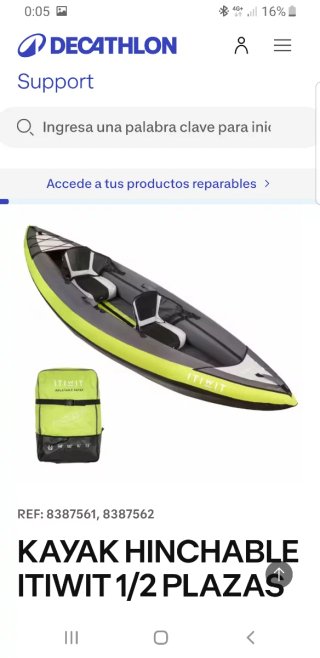 Kayak Hinchable ITIWIT 1/2 Plazas