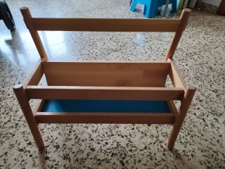 Estantería infantil madera y azul