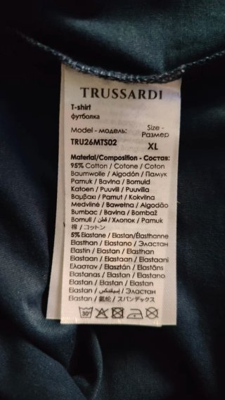 T-shirt Trussardi Uomo Blu Nuova Retail 65€