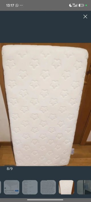 Cuna colecho madera blanca + colchón