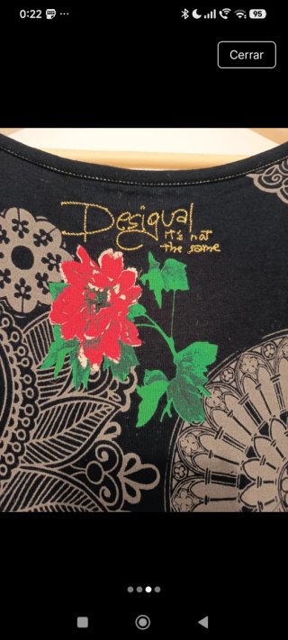 Vestido Desigual Negro y Rojo 42
