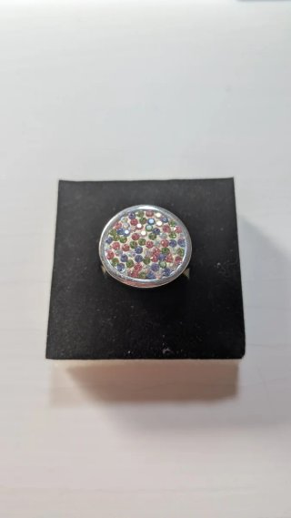 Conjunto Anillo y Pendientes Multicolor