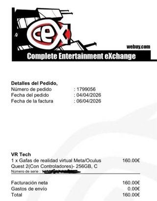 Gafas Meta Quest 2 + Controles + Estuche