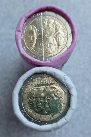 2 Euros Luxemburgo Varios Años