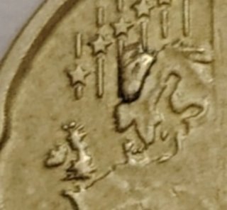 20 céntimos Bélgica 2007 error raro