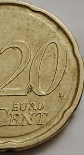 20 céntimos Bélgica 2007 error raro