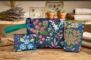 Set Aurys: Bolso, Funda Gafas y Monedero Flores