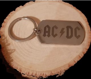 Llavero AC/DC Acero Inoxidable.