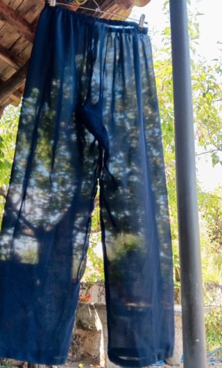 Pantalones transparentes azul marino calidad