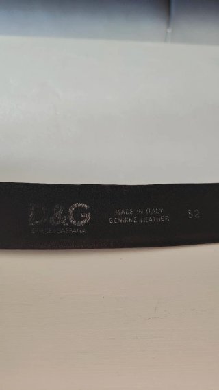 Cintura D&G Pelle Nero Lucido