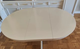 Mesa Comedor Redonda Extensible Blanca