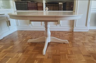 Mesa Comedor Redonda Extensible Blanca