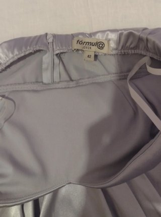 Vestido fiesta talla 42 Fórmula joven gris plata