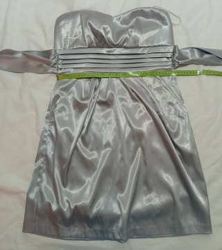 Vestido fiesta talla 42 Fórmula joven gris plata