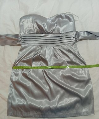 Vestido fiesta talla 42 Fórmula joven gris plata