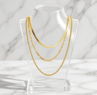 Gargantilla triple cadena oro 18k