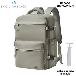 Zaino Baci & Abbracci nero con pompa