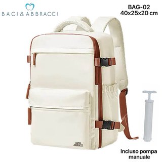 Zaino Baci & Abbracci nero con pompa