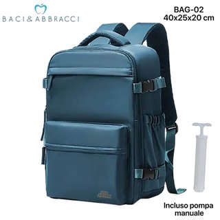 Zaino Baci & Abbracci nero con pompa