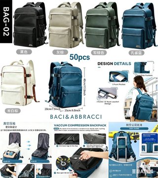 Zaino Baci & Abbracci nero con pompa