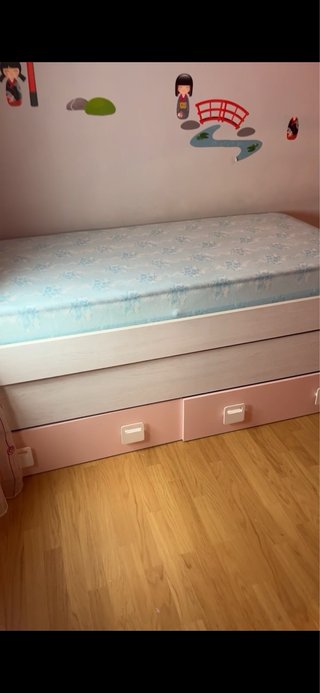 Conjunto Cama Nido, Armario y Estantería