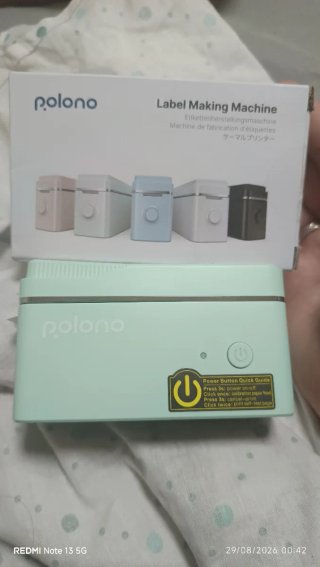 Mini impresora de etiquetas Polono verde