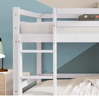 Cama litera casita blanca