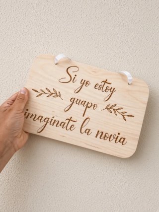 Cartel de Boda grabado personalizado