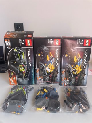Pack 3 Lego Technic Coches y Motos