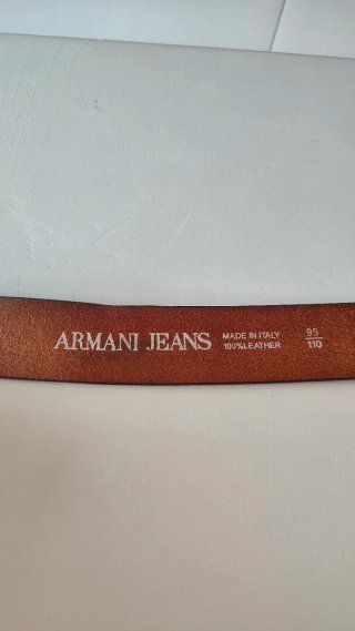 Cintura Armani Jeans Pelle Marrone Vintage