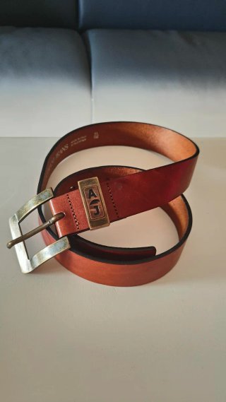 Cintura Armani Jeans Pelle Marrone Vintage