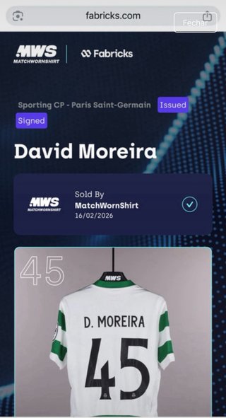 Camisola Oficial SCP Sporting vs PSG 2025