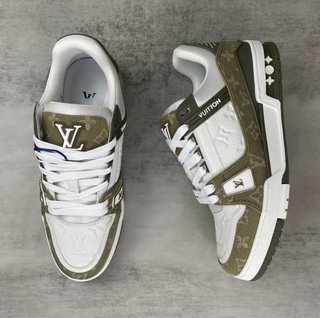 Louis Vuitton Scarpe Olive Green/White